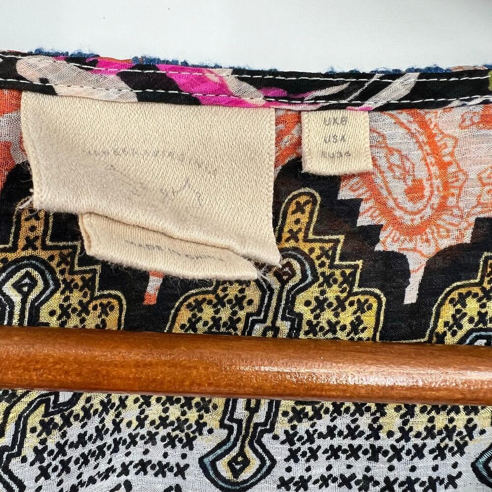 Anthropologie Vanessa Virgina blouse top lenora embroidery boho artsy size 4 - Picture 6 of 8